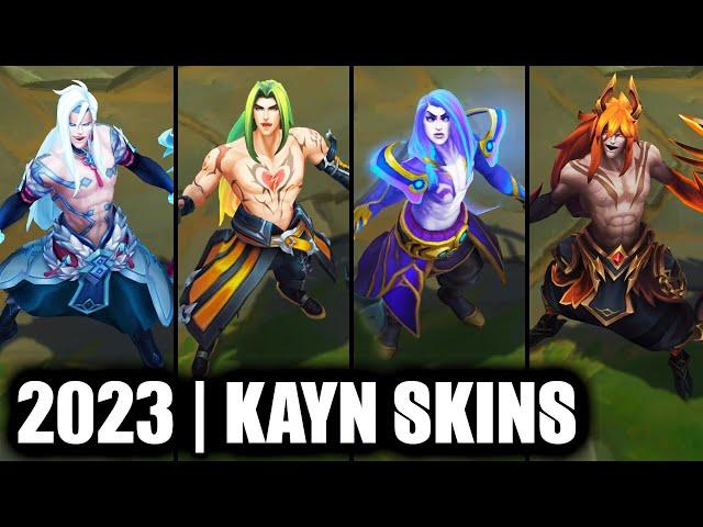 ALL KAYN SKINS SPOTLIGHT 2023 - HEARTSTEEL Kayn Newest Skin | League of Legends