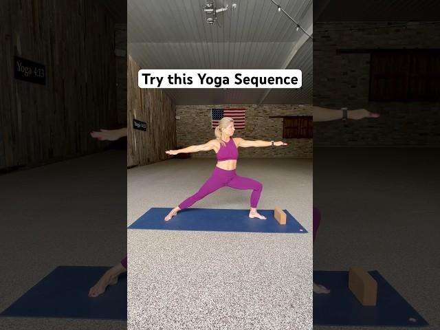 Try this vinyasa yoga sequence with an extra challenge #vinyasayoga #yogasequence #yogaflow