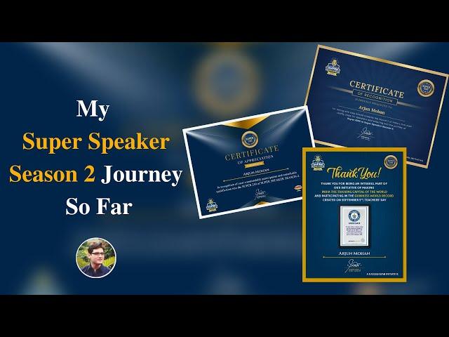 My Journey  Success Gyan Super Speaker Season 2  |  |  Arjun Mohan Official