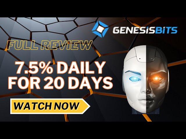 Genesisbits Review | Just Launched | 7.5% Daily For 20 Days