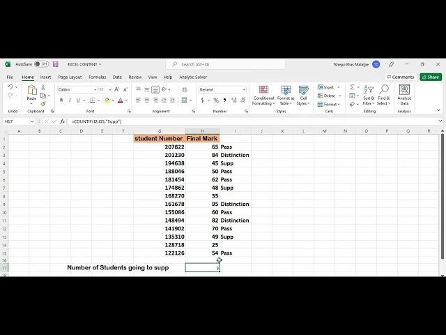 COUNTIF Function - Microsoft Excel