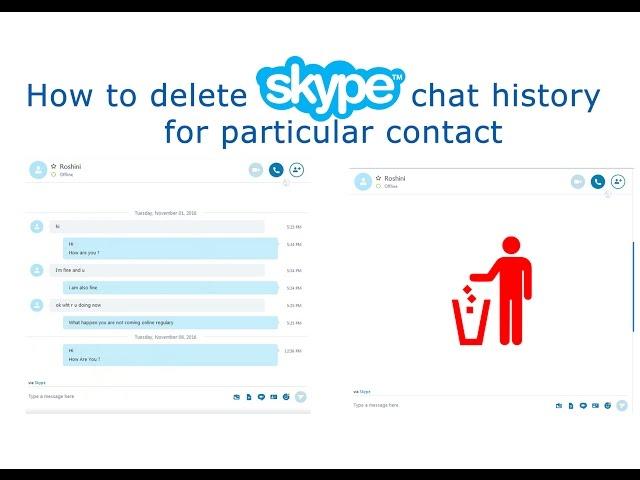 How to delete skype chat history for a particular contact