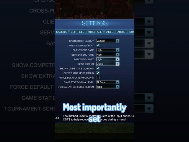 SOLVE Rocket League Lag With THESE SETTINGS #ping #packetloss #latency