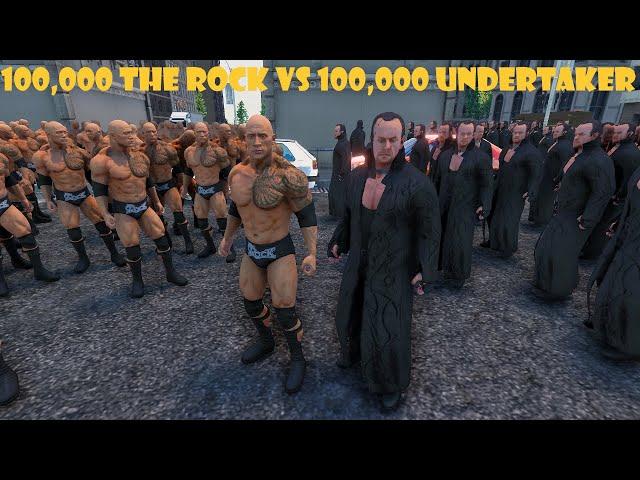 WWE | 100,000 The Rock vs 100,000 Undertaker | Ultimate Epic Battle Simulator 2