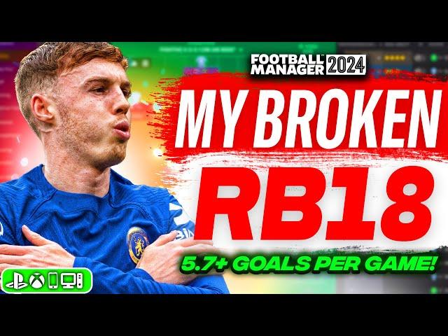 BROKEN RB18 FM24 Tactic! (5.7+ Goals Per Game) | Best FM24 Tactics!