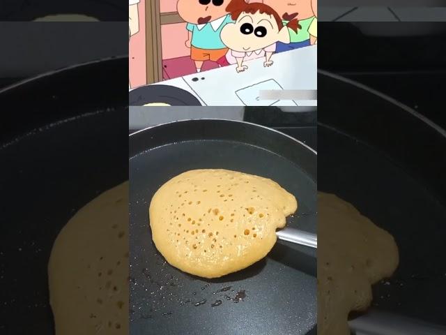 Shinchan Pancakes #cartoonfood #shinchan  #trending