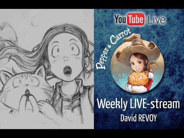 David Revoy Live Stream: drawing a reaction shot