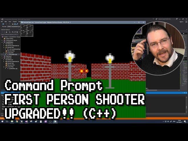 Upgraded! First Person Shooter at Command Prompt (C++)