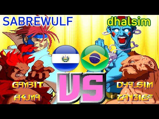 X-Men Vs. Street Fighter - SABREWULF vs dhalsim