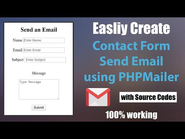 Create a PHP Send Email Contact Form -  using PHPMailer - Step by Step