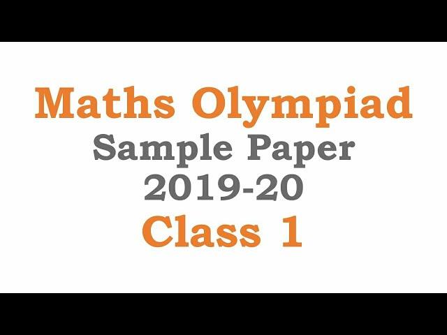 IMO Maths Olympiad Class 1 Sample Paper 2019-20