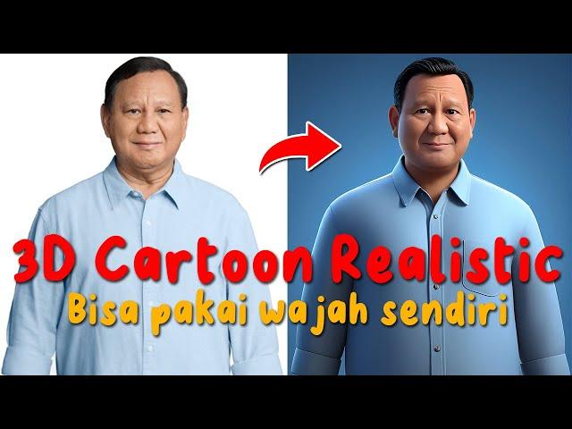 HASILNYA CAKEP BANGET! CARA BIKIN FOTO KARTUN 3D REALISTIS MENGGUNAKAN AI