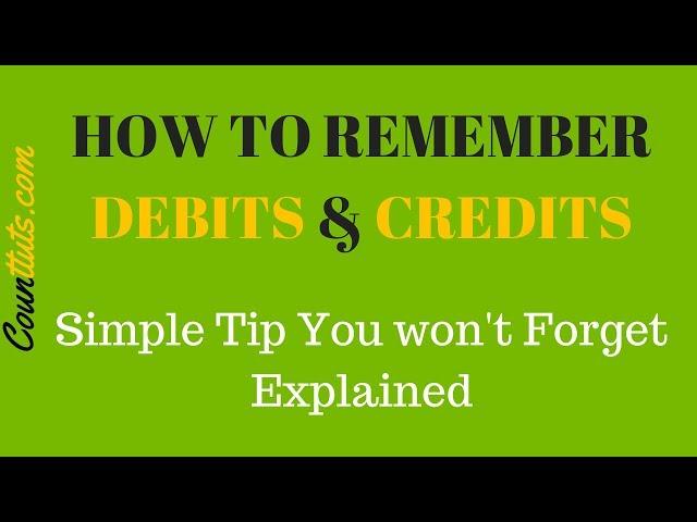 How to easily Remember DEBITS and CREDITS | Simple Tip | Accounting Basics