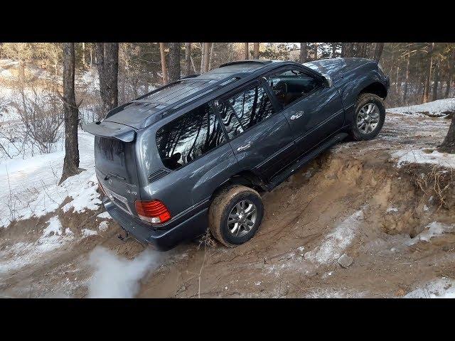 Боевая Honda CR-V, Lexus LX470 и Nissan Terrano на горке с диагоналкой...OffRoad