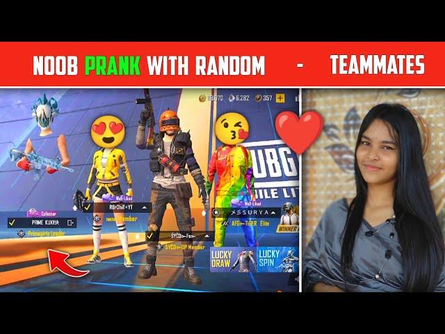 NOOB PRANK WITH RANDOM TEAMMATES  FUNNY GAMEPLAY IN PUBG LITE