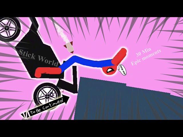 30 Min Best falls | Stickman Dismounting funny and epic moments | Like a boss compilation #582