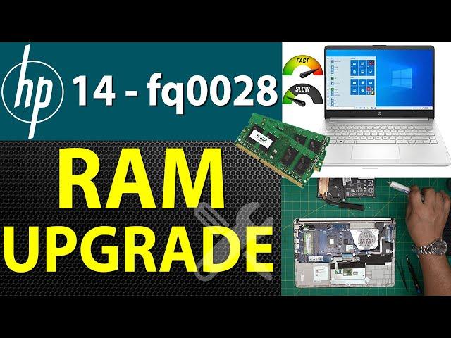 How to RAM Upgrade for HP 14 Fq0028 Laptop | Step by Step 