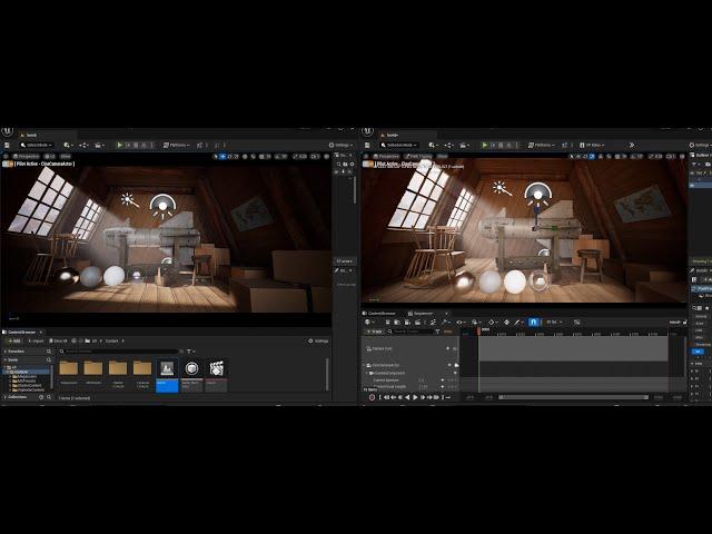 Unreal Engine 5.0.3 Real-time (Lumen) x Unreal Engine 5.1 Path-tracing