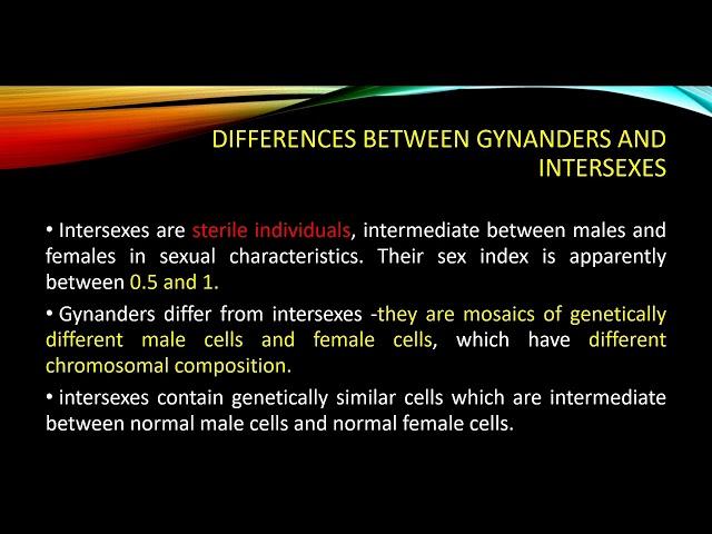 Types of gynandromorphism