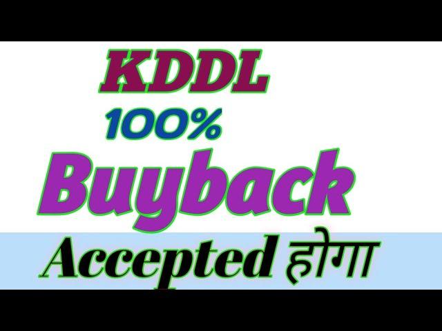 Kddl Share Latest News Today ! Kddl Share Analysis ! Target  Buyback