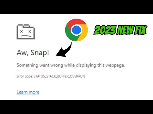 (2023 Permanent FIX) Aw, Snap! Google Chrome Error in PC/Laptop