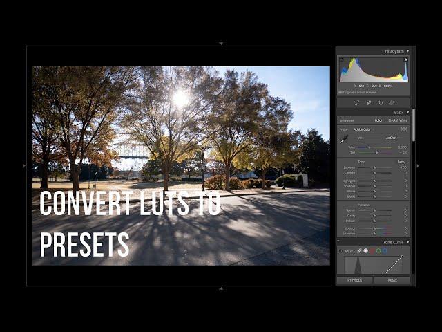 How to convert LUTs into Lightroom PRESETS