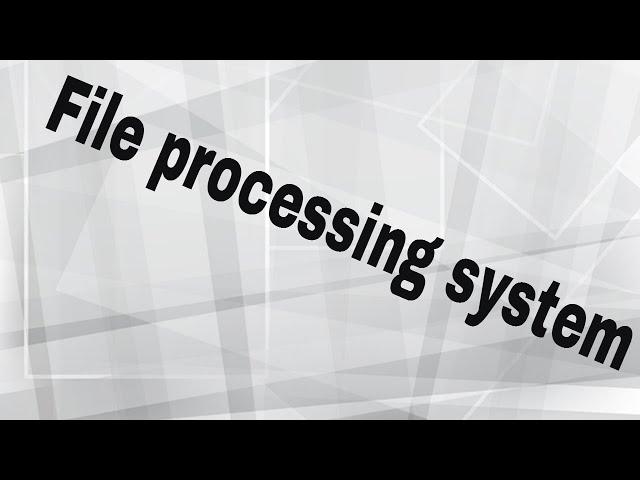 ||File processing ||system ||in ||urdu ||hindi