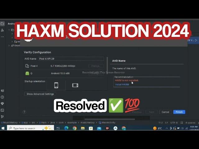 Haxm not installed Error | Resolve Haxm error 2024