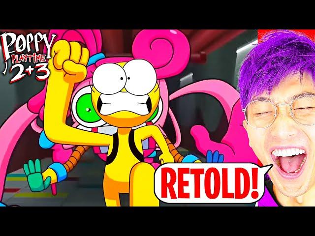 POPPY PLAYTIME CHAPTER 2 & 3 RETOLD!? (FUNNIEST POPPY PLAYTIME ANIMATION EVER! *LANKYBOX REACTION*)