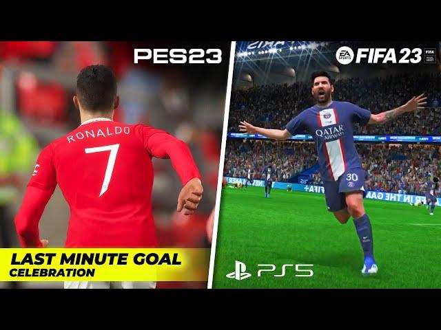 FIFA 23 vs eFOOTBALL PES 23 | PS5 Last Minute Goal Celebrations