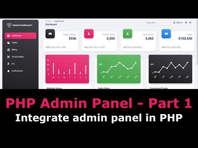 PHP ecommerce - Part 1 | PHP Admin Panel: How to Setup and make a Admin Panel