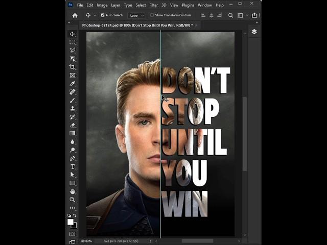 Half Face Text Portrait Effect in Photoshop | Photoshop Tutorial #photoshop #editing #edit