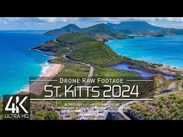 【4K】 Drone RAW Footage  This is SAINT KITTS AND NEVIS 2024 Basseterre & MoreUltraHD Stock Video