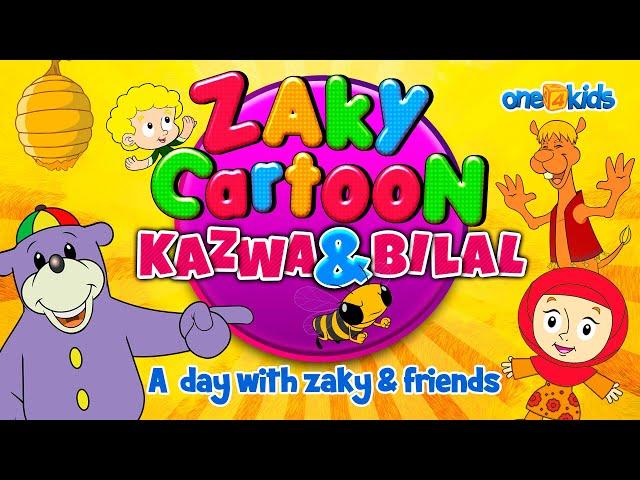 Zaky Cartoons | 11 EPISODES | Kazwa & Bilal | A Day With Zaky & Friends