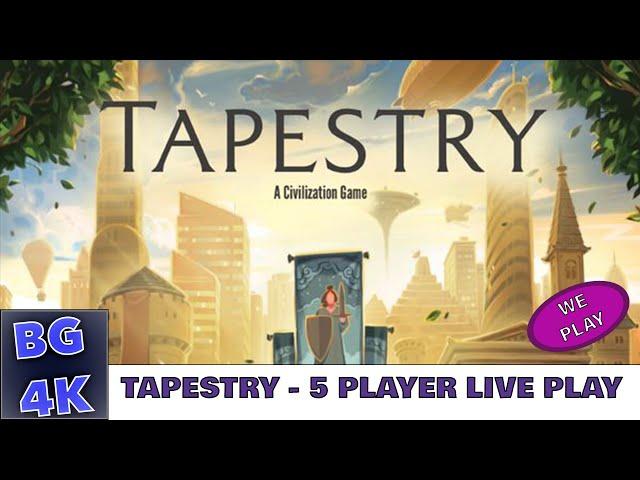 Tapestry Board Game - 5 Player Live Play