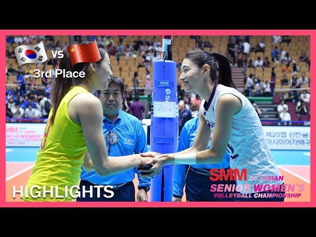 Korea vs China | Highlights | 3rd Place Match | AVC Asian Senior Women's Volleyball Champs 2019