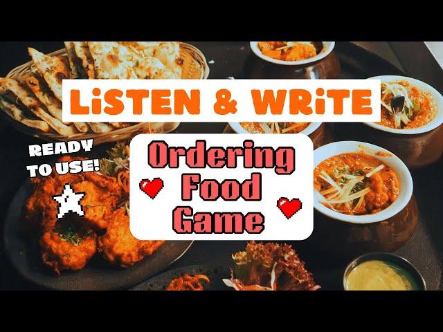 Listen & Write: Ordering at a Restaurant/ Cafe! Food Vocabulary Listening Practice