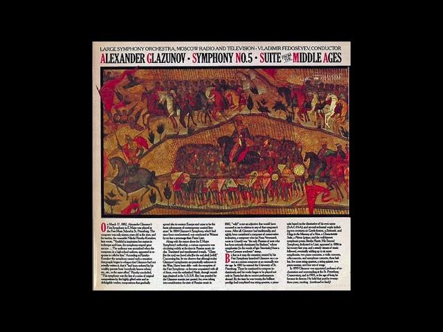 Glazunov Symphony No. 5.  Moscow Radio & Television Orchestra.   1977.