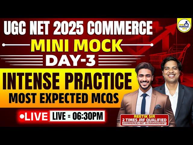 UGC NET COMMERCE 2025 | MINI MOCK |DAY 3 | MCQ MOCK TEST | NTA NET Commerce || @DrLokeshBali