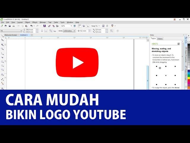 CARA MEMBUAT LOGO YOUTUBE DENGAN COREL DRAW X7