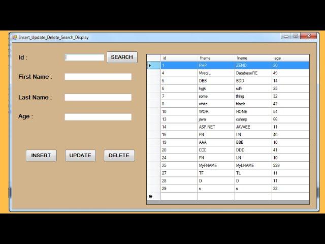 C# & MySQL - Insert Update Delete Search Display Part 1 [ with source code ]