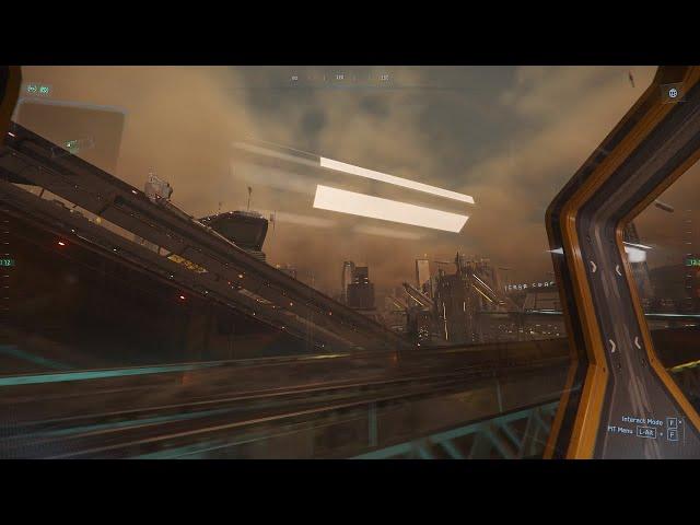 Riding the Train on Lorville - Star Citizen