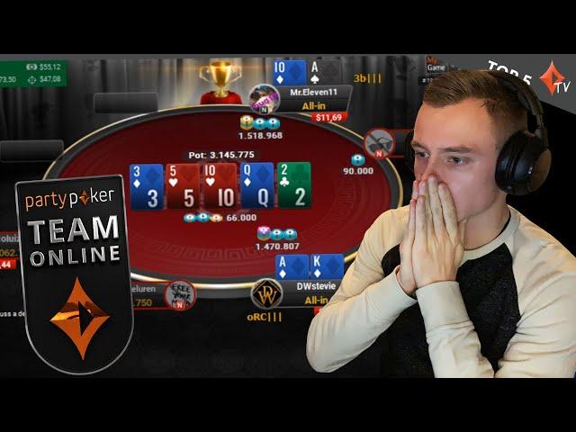 Top 5 BRUTAL Bad Beats | Online Poker - Texas Holdem | partypoker Team Online