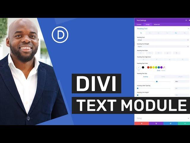 Divi modules - Divi text module