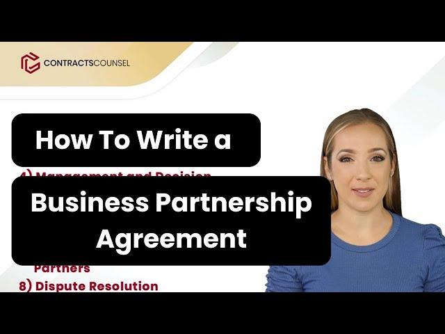 How To Write a Business Partnership Agreement [Lawyer Templates Available]