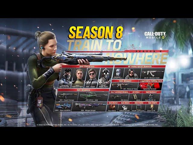 Season 8 Battle Pass Trailer CODM - Train to Nowhere (All Rewards)