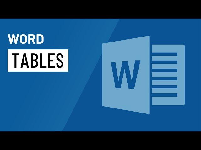 Word: Tables