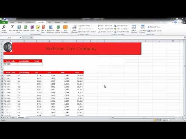 How to Create lookup tables in Excel