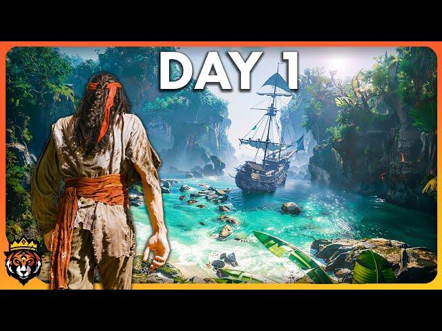 DAY 1 First Look at this NEW Amazing Island Survival Game...