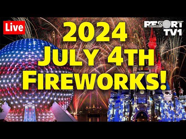 Live: July 4th Fireworks at Walt Disney World 2024 - Multiple Shows - Live Stream